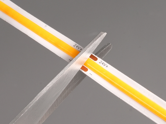 LETARON COB LEDストリップライト 24V LEDテープライト、480個/M LED、超高輝度高ルーメン 3000K 温白色 3m、3Mテープで調光可能、30W UL電源、寝室、自宅、キッチンDIY用タッチスイッチ